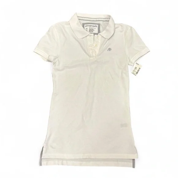 Aeropostale New White Polo Top - Picture 1 of 6